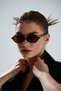 Round Oval Brown Framed Uv Protection Women's Sunglasses - 6