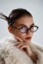 Round Oval Leopard Frame Clear Glass Blue Light Protection Relaxing Glasses - 8
