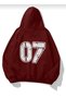 Unisex Men's/Women's Colorful 07 Special Printed Cotton Oversized Hooded Sweatshirt