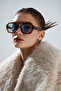 Leopard Pattern Modern Retro Uv Protection Cateye Sunglasses