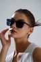Bone Frame Square Unisex Uv Protection Sun Glasses