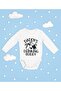 Daddys Drinking Buddy Written Cotton Soft Unisex Snap Fastener Long Sleeve Bodysuit