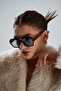 Leopard Pattern Modern Retro Uv Protection Cateye Sunglasses - 8