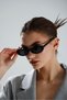 Vintage Women's Glasses Thin Rectangular Modern Uv-Proof Luxury Glasses - 7