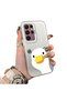 Samsung Galaxy S22 Ultra Compatible Silicone Edge Hard Back Anti-Fall Case Sweet Duck - 2