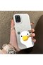 Samsung Galaxy A12/M12 Compatible Silicone Edge Hard Back Anti-Fall Case Sweet Duck