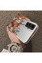 Samsung Galaxy A05S Compatible Silicone Edge Hard Back Anti-Fall Case Beautiful Flower - 3