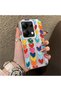 Xiaomi Poco M6 Pro 4g Compatible Silicone Edge Hard Back Anti-Fall Case Colorful Heart - 4