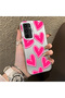 Samsung Galaxy A54 Compatible Silicone Edge Hard Back Anti-Fall Case Heart Pattern