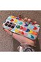 Samsung Galaxy S22 Ultra Compatible Silicone Edge Hard Back Anti-Fall Case Colorful Heart
