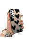 Samsung Galaxy A73 Compatible Silicone Edge Hard Back Anti-Fall Case Heart Pattern - 2