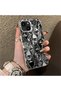 iPhone 15 Compatible Silicone Edge Hard Back Anti-Fall Case Cheetah Figure - 5