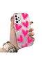 Samsung Galaxy A73 Compatible Silicone Edge Hard Back Anti-Fall Case Heart Pattern - 2