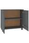 Sideboard HAMAR Dark Grey 85x35x80 cm Solid Wood Pine - 2