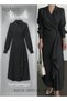 Ladies Tunic Dress Solid Color Formal Elegant Asymmetrical Pleated Design High Waiste Dress Vintage - 3