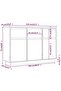 Sideboard 110x34x75 cm Solid Wood Pine - 3