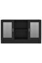 Vitrine Cabinet Black 120x30.5x70 cm Engineered Wood - 5