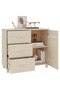 Sideboard HAMAR Honey Brown 90x40x80 cm Solid Pinewood - 5