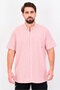 Men Classisc Fit Stripe Short Sleeve Casual Shirt, Red