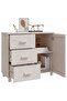 Sideboard HAMAR White 90x40x80 cm Solid Pinewood - 5