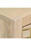 Console Table Gold 90x30x75 cm Solid Mango Wood - 6