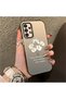 Samsung Galaxy A33 5g Compatible Silicone Edge Acrylic Back White Flower Protective Case - 2