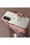 Samsung Galaxy S23 Fe Compatible Silicone Edge Acrylic Back White Flower Protective Case