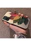Xiaomi Poco M5S Compatible Silicone Edge Acrylic Back Colorful Leaf Protective Case - 3