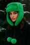 Women's Hat with Headphones and Fur Pom-Pom - 3