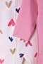 Pink baby girl 100% cotton zippered 3-piece heart patterned cuffed romper set (9 months, 12 months, 18 months) - 5