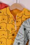 Yellow Baby Boy 100% Cotton Zippered 3-Piece Colorful Teddy Bear Patterned Cuffed Romper Set (9 Months 12 Months 18 Months) - 4