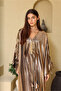 Shimmer Fabric Brown Luxury Jalabiya - 5