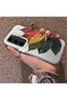 Samsung Galaxy S23 Compatible Silicone Edge Acrylic Back Colorful Leaf Protective Case - 3