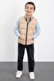Cream Inflatable Vest Set Shirt Boys' 3-Piece Pants Suit 23472 - 2