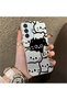 Samsung Galaxy M15 Compatible Silicone Edge Acrylic Back Sweet Cat Protective Case - 4