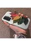 Samsung Galaxy S22 Compatible Silicone Edge Acrylic Back Colorful Leaf Protective Case - 3