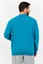 Men Sportswear Fit Long Sleeve Outdoor Sweatshirt, Teal Green - 2