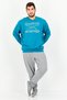 Men Sportswear Fit Long Sleeve Outdoor Sweatshirt, Teal Green - 4