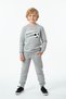 3 Thread Round Neck Football Print Detailed Thick Winter Boys' Tracksuit Set - 2