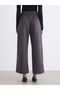 Lcw Vision Anthracite Elastic Waist Suede Look Women's Trousers - 4