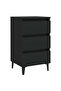 Bed Cabinet with Metal Legs 2 pcs Black 40x35x69 cm - 4