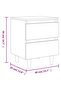 Bed Cabinet with Solid Wood Legs Smoked Oak 40x35x50 cm - 3