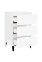 Bed Cabinet with Metal Legs 2 pcs White 40x35x69 cm - 7