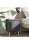 Bed Cabinet with Solid Wood Legs Grey 40x30x50 cm