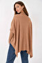 Women's Slit Biscuit Poncho Sweater Dp0001 - 3