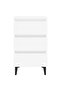 Bed Cabinet with Metal Legs 2 pcs White 40x35x69 cm - 5
