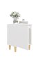 Bed Cabinet with Solid Wood Legs White 40x30x50 cm - 2