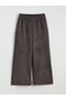 Lcw Vision Anthracite Elastic Waist Suede Look Women's Trousers - 5