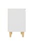 Bed Cabinet with Solid Wood Legs White 40x30x50 cm - 6