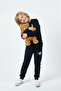 3 Thread Round Neck Santa Cruz Emoji Print Detailed Thick Winter Boys' Tracksuit Set - 4